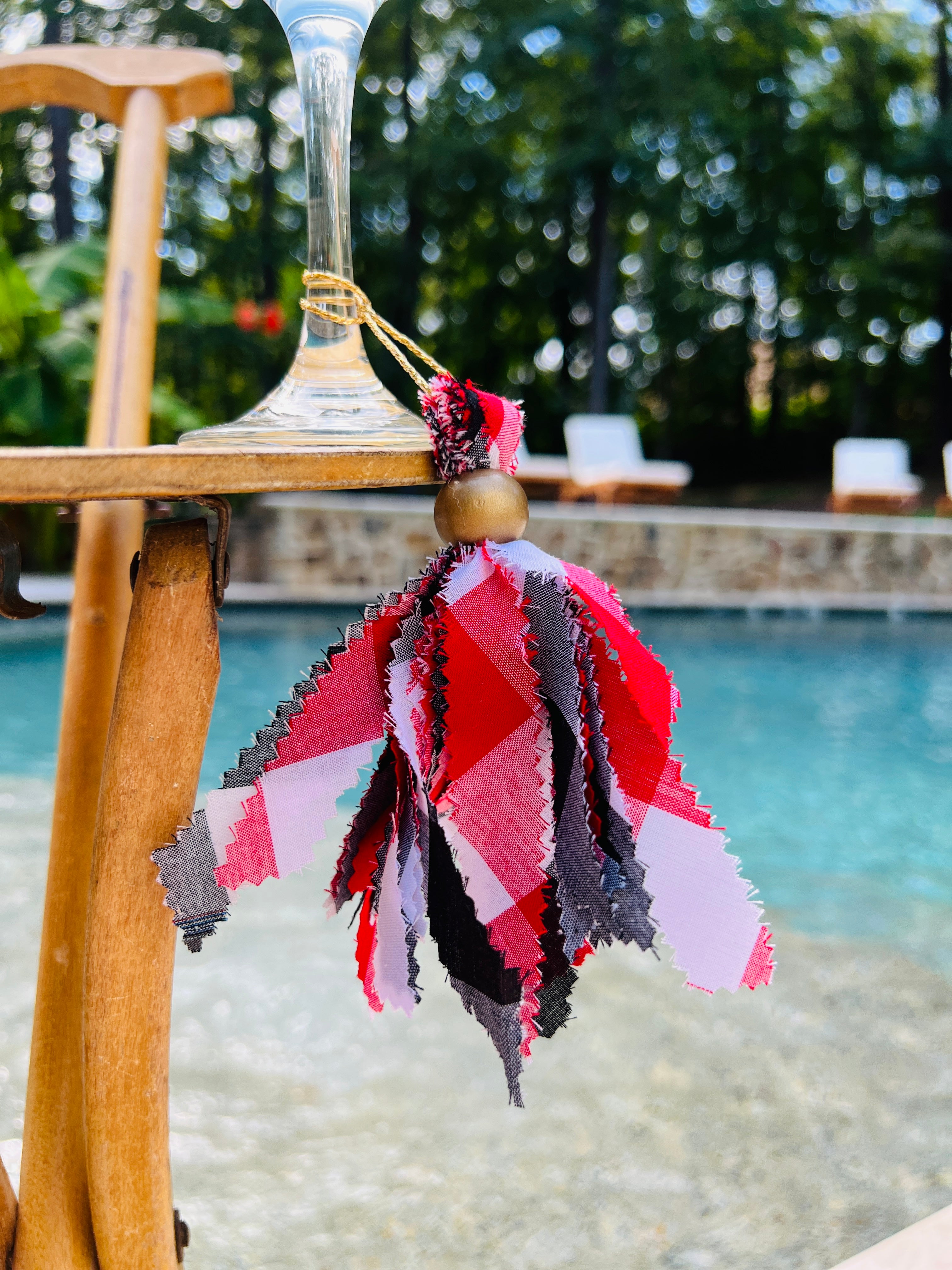Red, Black & White Tassels