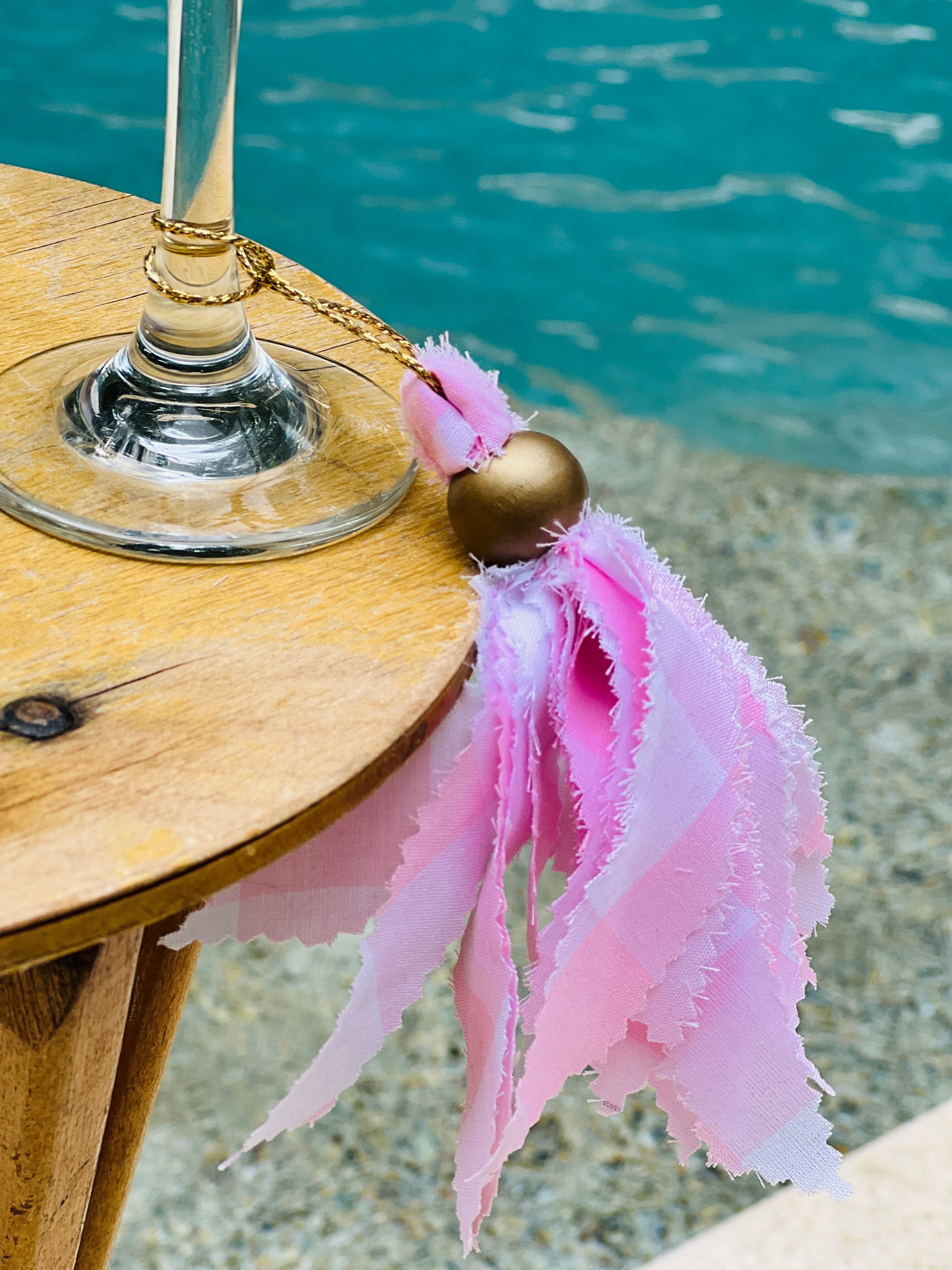 Pink & White Tassel-BREAST CANCER AWARENESS TASSEL
