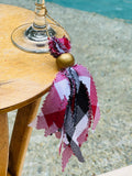 Burgundy/Maroon, Black & White